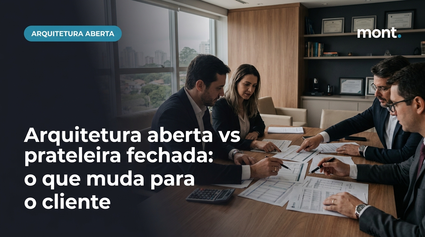 Arquitetura aberta vs prateleira fechada: o que muda para o cliente